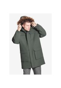 Kurtka turystyczna męska Prosto Expedition zimowa. Kolor: zielony. Sezon: zima #1