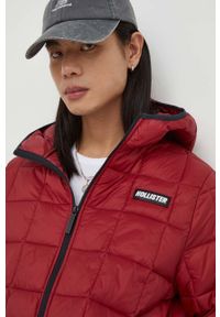 Hollister Co. kurtka męska kolor bordowy przejściowa. Kolor: czerwony. Materiał: poliester #5