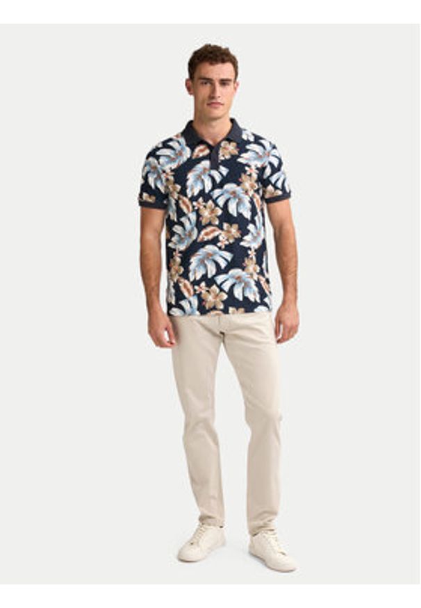 Petrol Industries Polo M-1050-POL908 Granatowy Regular Fit. Typ kołnierza: polo. Kolor: niebieski. Materiał: bawełna