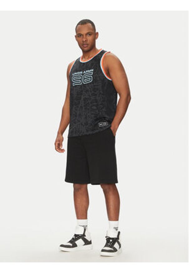 Under Armour Tank top Zone Pro 6000369 Czarny Regular Fit. Kolor: czarny. Materiał: syntetyk