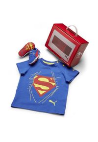 Puma - Glemo Superman Pack – koszulka 100% bawełna i buty, 3-6 miesięcy. Kolor: żółty, niebieski, wielokolorowy. Materiał: bawełna. Wzór: motyw z bajki #1
