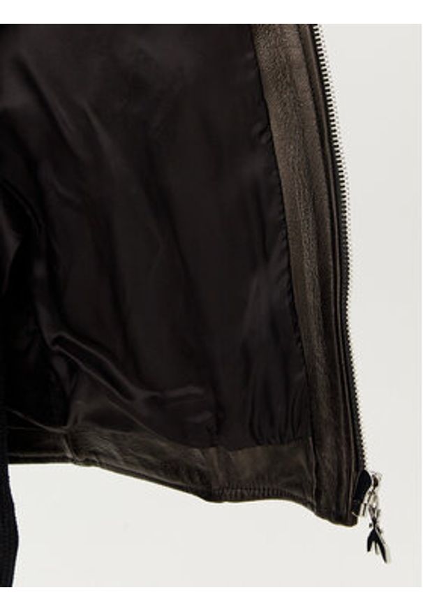 Patrizia Pepe Kurtka skórzana 8O0160 L143 K103 Czarny Regular Fit. Kolor: czarny. Materiał: skóra