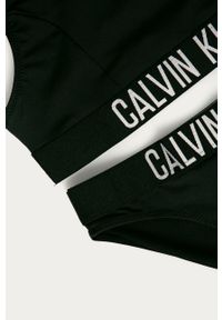 Calvin Klein - Strój kąpielowy dziecięcy 128-176 cm. Kolor: czarny. Materiał: poliester, materiał, dzianina, elastan. Wzór: gładki, nadruk #2