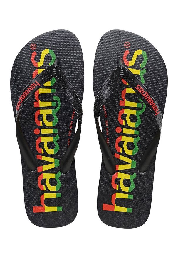 Havaianas - Japonki. Kolor: czarny. Materiał: materiał, guma