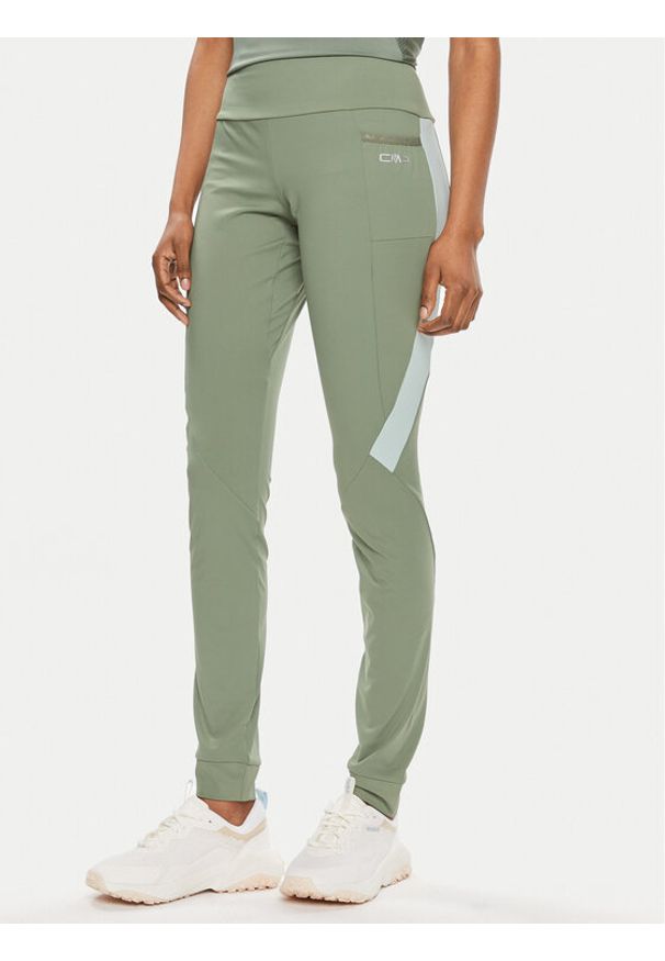 CMP Legginsy 34T6766 Zielony Regular Fit. Kolor: zielony. Materiał: syntetyk