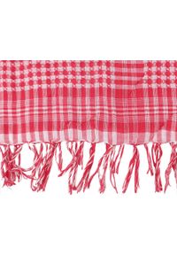 Jasnoczerwona Arafatka, Duża Cienka Chustka -Pako Jeans- Kratka, Frędzle. Kolor: czerwony. Materiał: poliester, materiał. Wzór: kratka #2