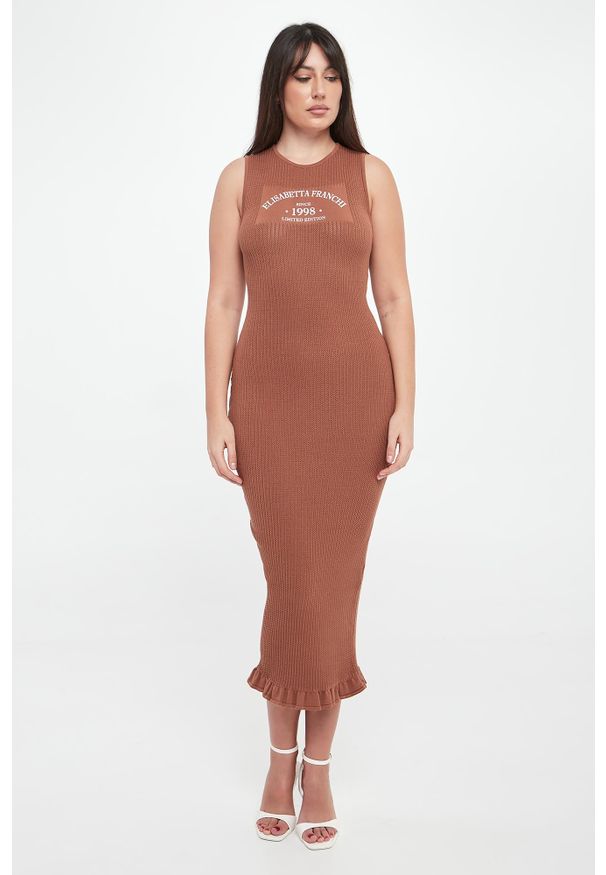 Elisabetta Franchi - Sukienka damska dzianinowa ELISABETTA FRANCHI. Materiał: dzianina