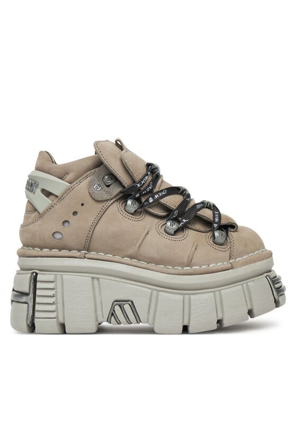 NEW ROCK Sneakersy M-106-C185 Beżowy. Kolor: beżowy. Materiał: skóra, nubuk
