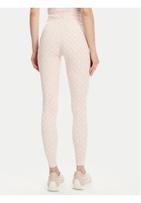 Guess Legginsy V5YB18 MC03W Różowy Slim Fit. Kolor: różowy. Materiał: syntetyk