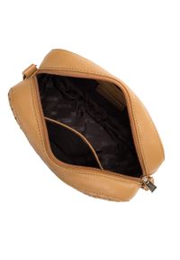 Wittchen - Damska torebka skórzana z plecionką na przodzie jasny brąz. Kolor: brązowy. Wzór: aplikacja. Materiał: skórzane. Styl: casual, elegancki. Rodzaj torebki: na ramię