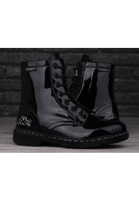 Buty do chodzenia damskie lakierowane Kappa Deenish Shine. Kolor: czarny. Materiał: lakier. Sport: turystyka piesza