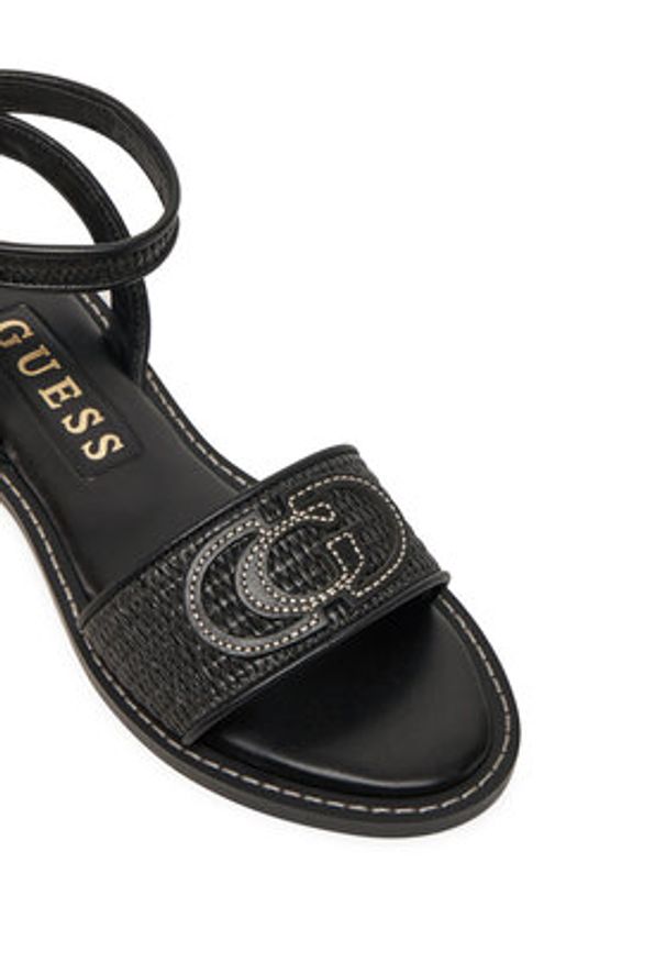 Guess Sandały FLJSIY FAB03 Czarny. Kolor: czarny. Materiał: skóra