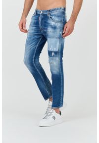 DSQUARED2 Niebieskie jeansy Skater Jean. Kolor: niebieski