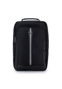 Wittchen - Męski plecak na laptopa 17” z tasiemką czarny. Kolor: czarny. Materiał: poliester. Wzór: aplikacja. Styl: sportowy, elegancki #1