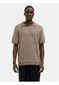 Jack & Jones - Jack&Jones Polo Ceaston 12273012 Beżowy Regular Fit. Typ kołnierza: polo. Kolor: beżowy. Materiał: bawełna