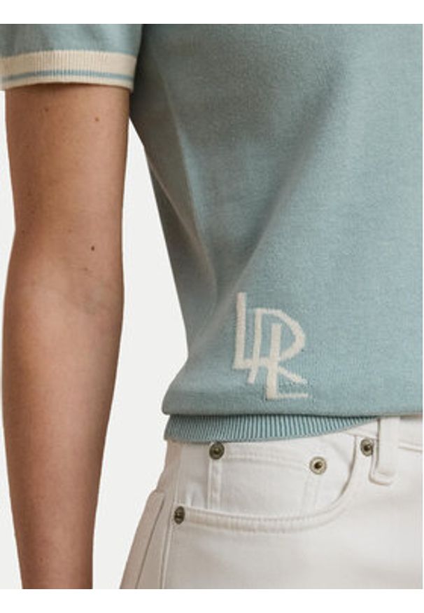Lauren Ralph Lauren - LAUREN RALPH LAUREN Sweter 200963659002 Błękitny Relaxed Fit. Kolor: niebieski. Materiał: bawełna