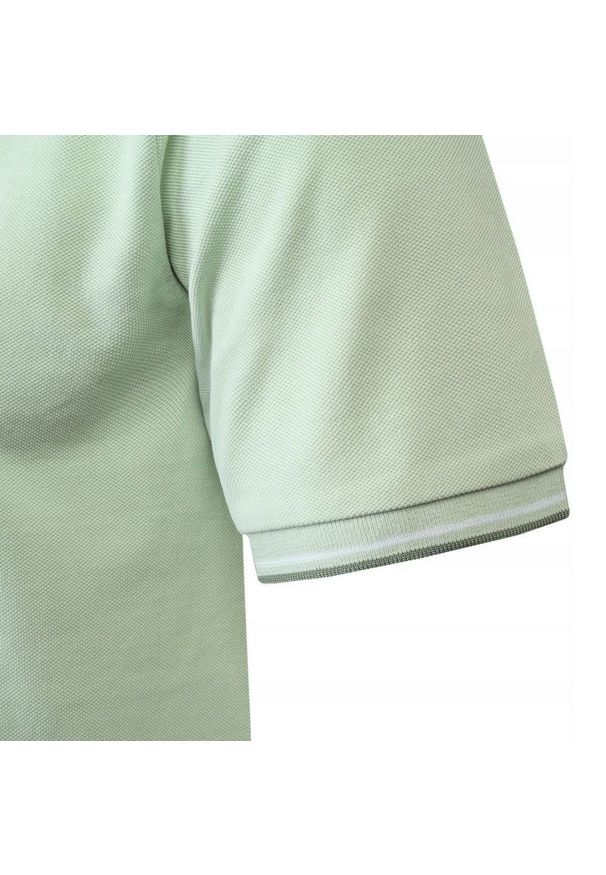 T-Shirt (Koszulka) Męska - Pako Jeans - Jednokolorowa w Miętowy Kolor. Okazja: na co dzień. Kolor: miętowy. Materiał: bawełna. Styl: casual
