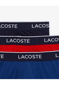 Lacoste - LACOSTE - 3-pack kolorowych bokserek z bawełny. Kolor: czerwony. Materiał: bawełna. Wzór: kolorowy #2