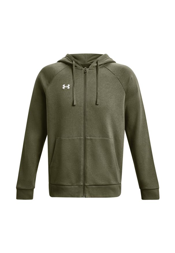 Under Armour - Bluza Rozpinana Męska Polar Rival. Kolor: zielony. Materiał: polar