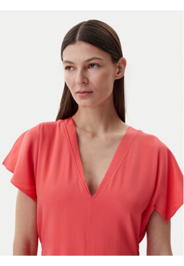 BOSS Sukienka codzienna Dieshana 50537397 Koralowy Regular Fit. Okazja: na co dzień. Kolor: pomarańczowy. Materiał: wiskoza. Typ sukienki: proste. Styl: casual