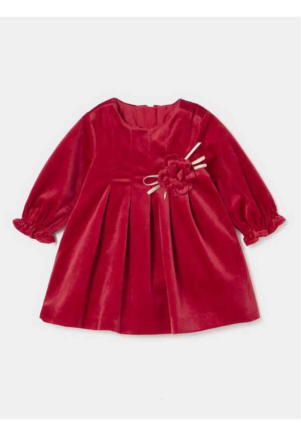 Mayoral Sukienka elegancka 2.854 Czerwony Regular Fit. Kolor: czerwony. Materiał: syntetyk. Styl: elegancki