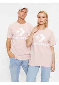 Converse T-Shirt Standard Fit Center Front Large Logo Star Chev Ss Tee 10025458-A09 Różowy Regular Fit. Kolor: różowy. Materiał: bawełna #1