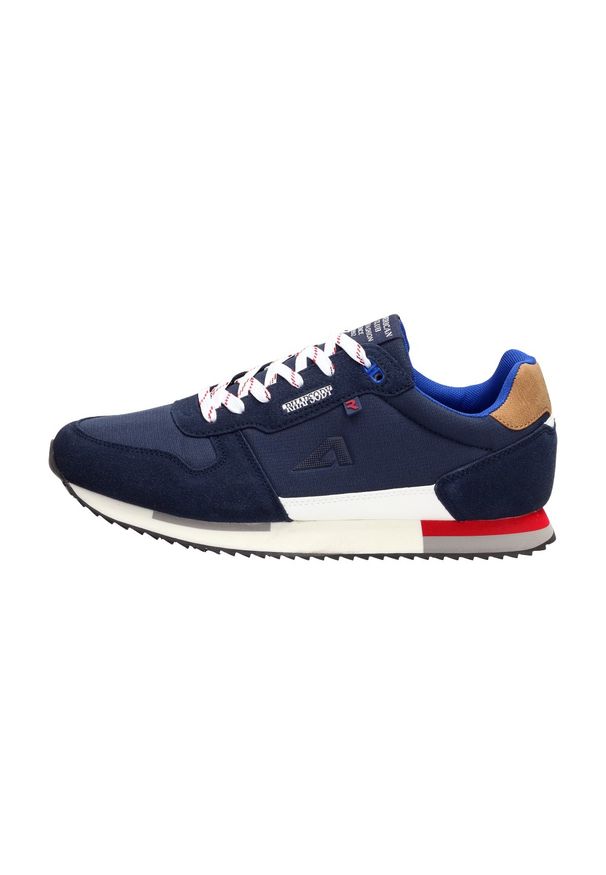 American Club - Sportowe buty męskie AMERICAN RH18/21 GRANAT. Kolor: niebieski. Materiał: nubuk