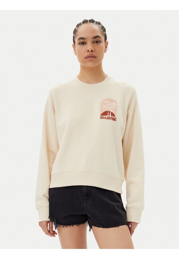 Billabong Bluza Sunpalms EBJSF00169 Beżowy Regular Fit. Kolor: beżowy. Materiał: bawełna