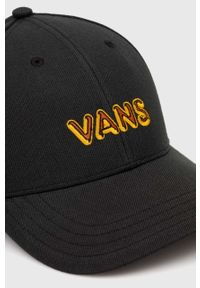 Vans czapka z domieszką wełny kolor szary z aplikacją. Kolor: szary. Materiał: wełna. Wzór: aplikacja #2
