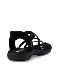 skechers - Sandały Skechers Model Reggae Slim Kolor Czarny. Okazja: na plażę. Kolor: czarny. Materiał: tkanina. Styl: sportowy