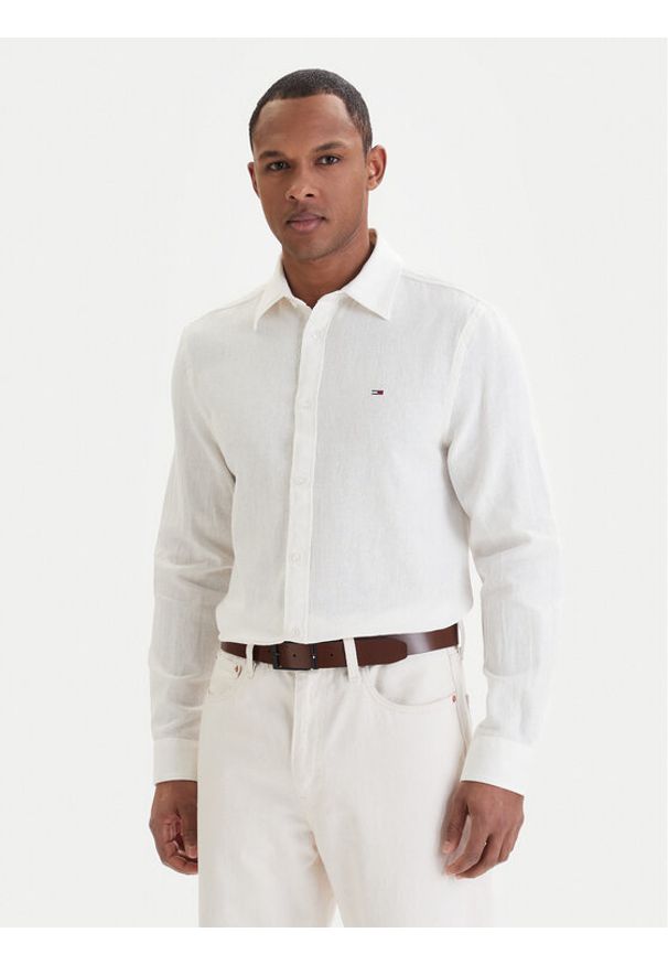 Tommy Jeans Koszula DM0DM22761 Écru Regular Fit. Materiał: bawełna