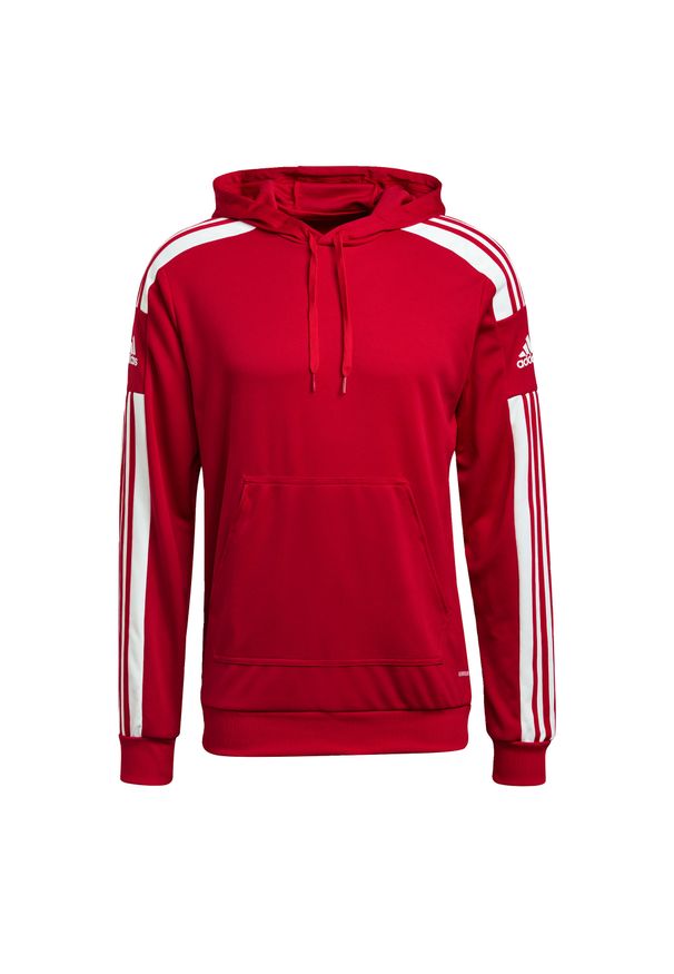 Adidas - Bluza piłkarska męska adidas Squadra 21 Hoodie. Kolor: czerwony, biały, wielokolorowy. Sport: piłka nożna