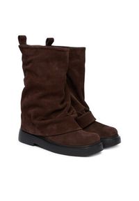 Bronx Botki Harl-Eyy 47648-OC Brązowy. Kolor: brązowy. Materiał: skóra, zamsz #5