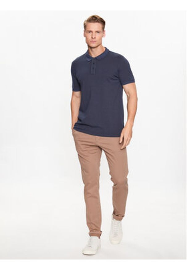 JOOP! Jeans Polo 30037520 Granatowy Modern Fit. Typ kołnierza: polo. Kolor: niebieski. Materiał: bawełna