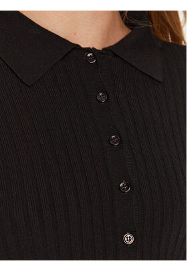 ViCOLO Sweter 22095S Czarny Slim Fit. Kolor: czarny. Materiał: syntetyk