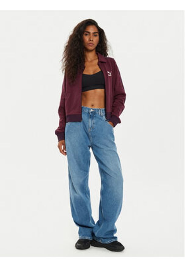 Puma Bluza T7 626797 Fioletowy Relaxed Fit. Kolor: fioletowy. Materiał: bawełna