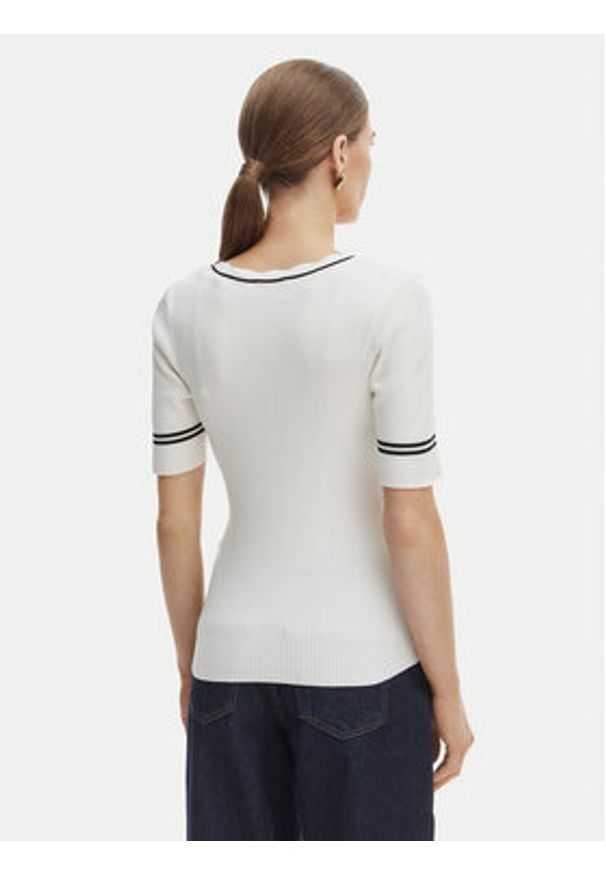 Morgan Bluzka 261-MIREN Biały Slim Fit. Kolor: biały. Materiał: wiskoza