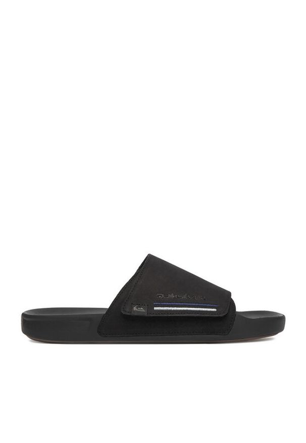 Quiksilver Klapki RAPID-02 MI08 Czarny. Kolor: czarny. Materiał: skóra, nubuk