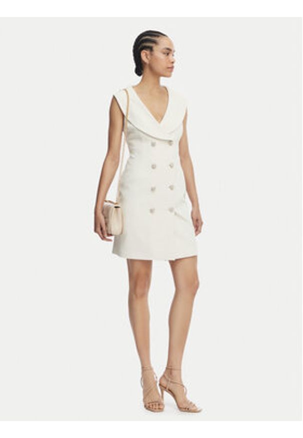 Artigli Sukienka koktajlowa ACAB004864 Kremowy Regular Fit. Kolor: kremowy. Materiał: syntetyk. Styl: wizytowy