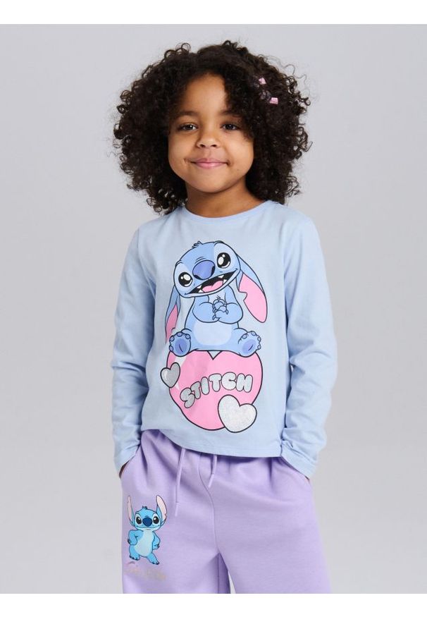 Sinsay - Bawełniana koszulka z nadrukiem 2 pack Lilo & Stitch - wielobarwny. Materiał: bawełna. Wzór: nadruk