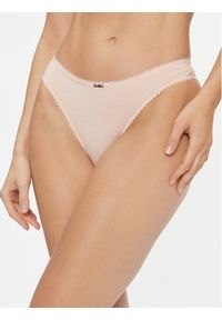 Figi brazylijskie Emporio Armani Underwear. Kolor: beżowy. Materiał: syntetyk #1