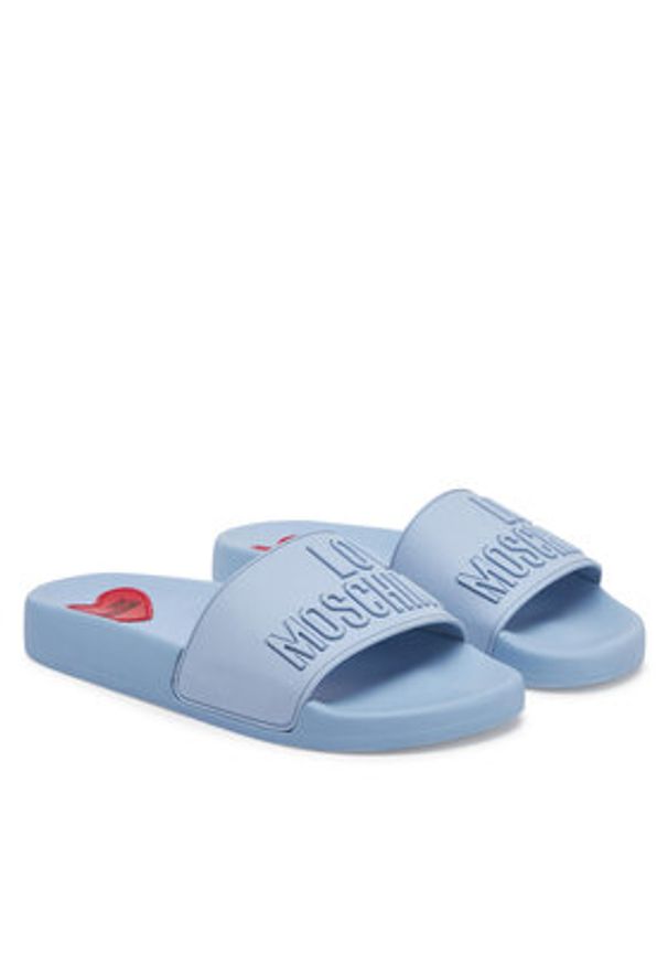 Love Moschino - LOVE MOSCHINO Klapki JA28052G1MI15712 Niebieski. Kolor: niebieski. Materiał: syntetyk