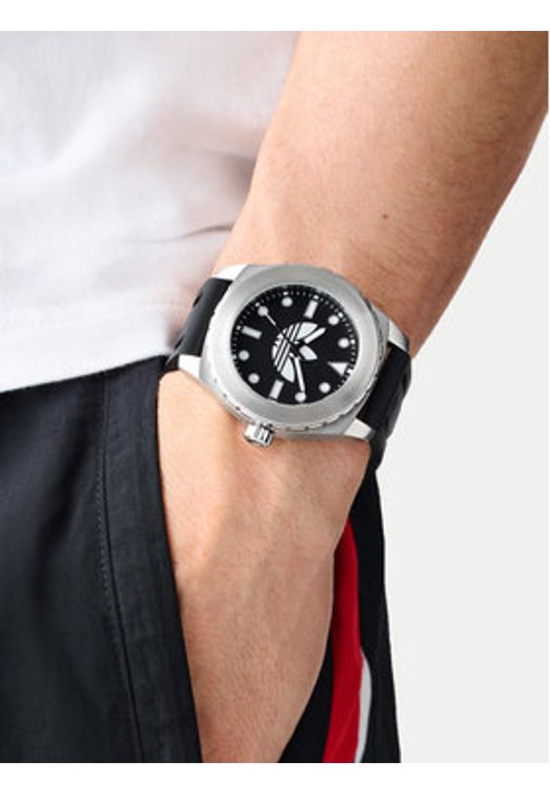 Adidas - adidas Zegarek Discoverer One AOSY25021 Srebrny. Kolor: srebrny