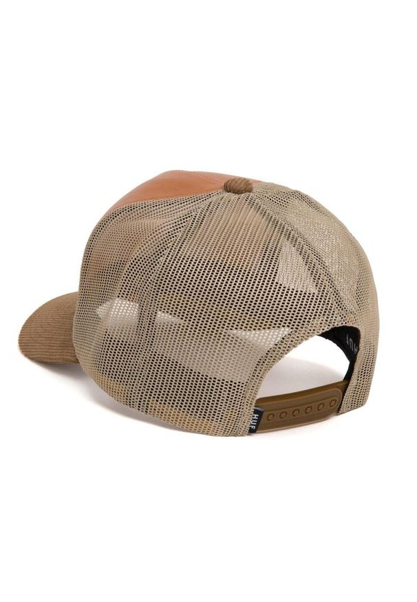 Czapka z daszkiem męska HUF Old Town Road. Kolor: brązowy. Materiał: bawełna, poliester