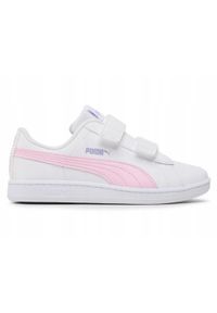 Buty do chodzenia dla dzieci Puma 03 Rebound V6 Mid. Wysokość cholewki: za kostkę. Zapięcie: rzepy. Kolor: biały. Materiał: materiał, syntetyk. Szerokość cholewki: normalna. Sport: turystyka piesza