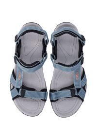 Sandały CMP Hamal Hiking M 38Q9957M916 niebieskie. Nosek buta: otwarty. Zapięcie: rzepy. Kolor: niebieski. Materiał: materiał, syntetyk, guma. Wzór: motyw zwierzęcy #6
