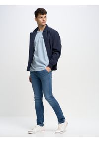 Big-Star - Spodnie chinosy jeans męskie niebieskie Cinar 128. Okazja: na uczelnię, na spacer, do pracy. Kolor: niebieski. Długość: długie #6