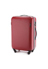 Wittchen - Średnia walizka z ABS-u z kontrastowym suwakiem. Kolor: czerwony. Materiał: guma. Styl: klasyczny #6