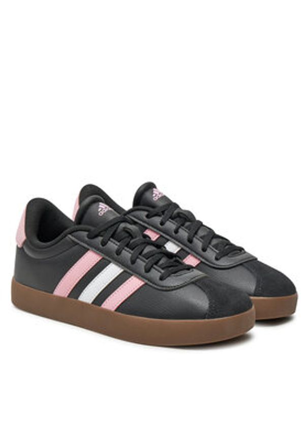 Adidas - adidas Sneakersy VL Court 3.0 JH6607 Czarny. Kolor: czarny. Materiał: skóra