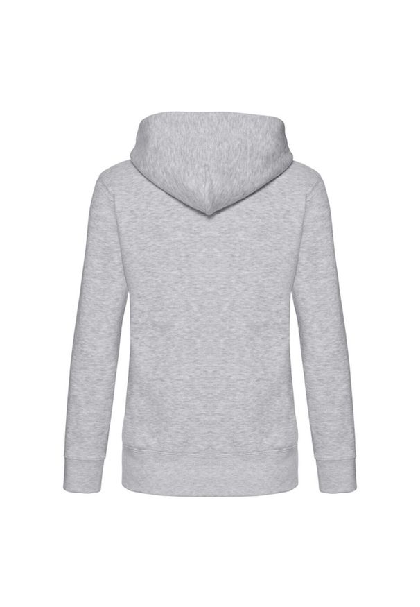 FRUIT OF THE LOOM - Bluza Damska Premium Z Kapturem. Typ kołnierza: kaptur. Kolor: szary